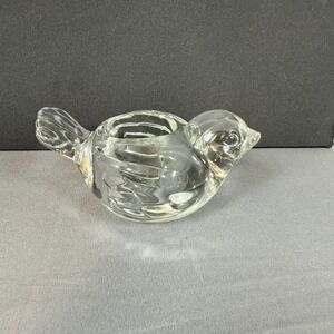 Clear Glass Bird Tea Light Candle Holder Votive Small Decorative Accent‎
